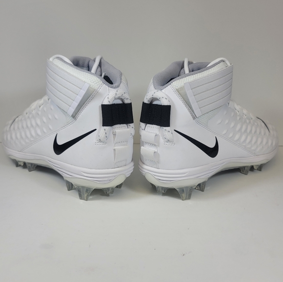 Nike Force Men's 13 Savage Pro 2 Sample White Black Football Cleats Lineman New - Picture 8 of 10